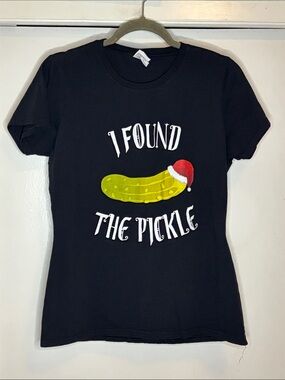 Black 'I Found The Pickle' Graphic Tee